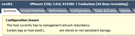 home lab host error