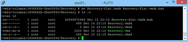 copy recovery-flat.vmdk