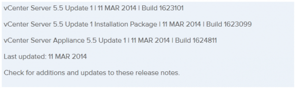 VMware vSphere 5.5 update 1