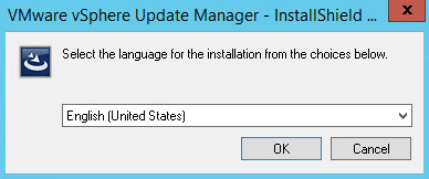 Installing vSphere Update Manager step 1