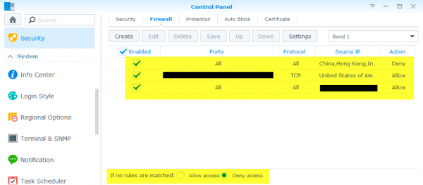 synology firewall