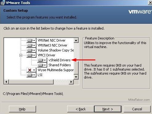 vmware tools vshield drivers