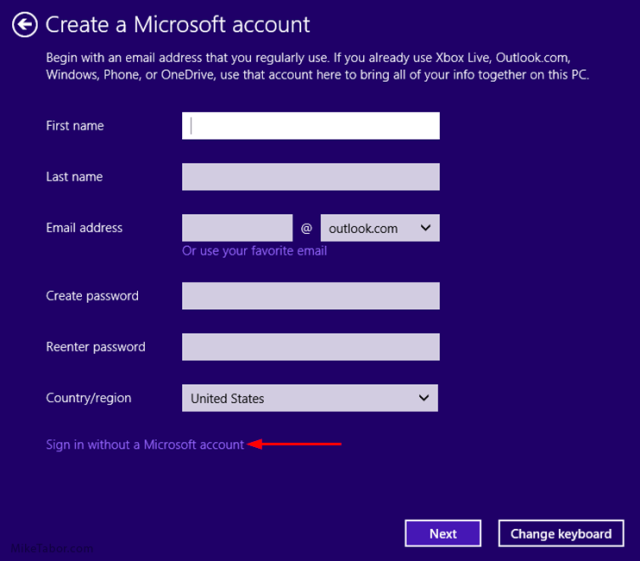 Installing Windows 10 without using a Microsoft account - Mike Tabor