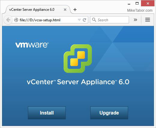 vCenter Server Appliance 6.0 upgrade