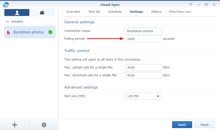 backblaze backup synology