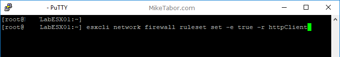 upgrade esxi allow http firewall
