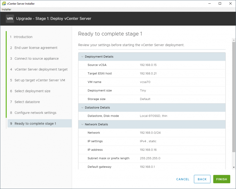 How to upgrade vCenter Server Appliance 6.7 to 7.0 - Mike Tabor