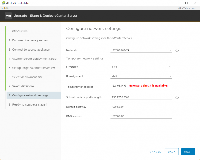 How to upgrade vCenter Server Appliance 6.7 to 7.0 - Mike Tabor