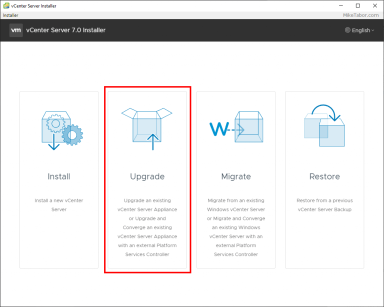 How to upgrade vCenter Server Appliance 6.7 to 7.0 - Mike Tabor