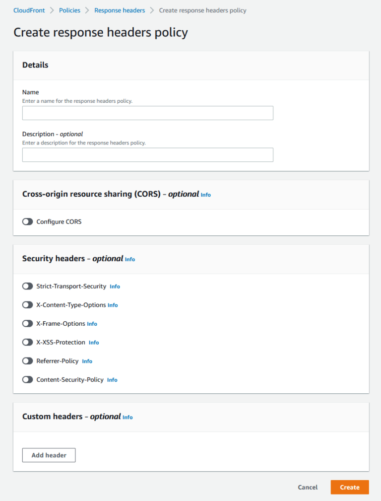How to add Security Headers to an AWS S3 static website