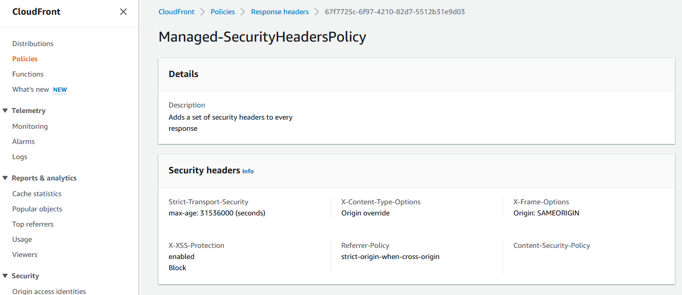aws managed securityheaderspolicy